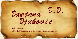 Damjana Đuković vizit kartica